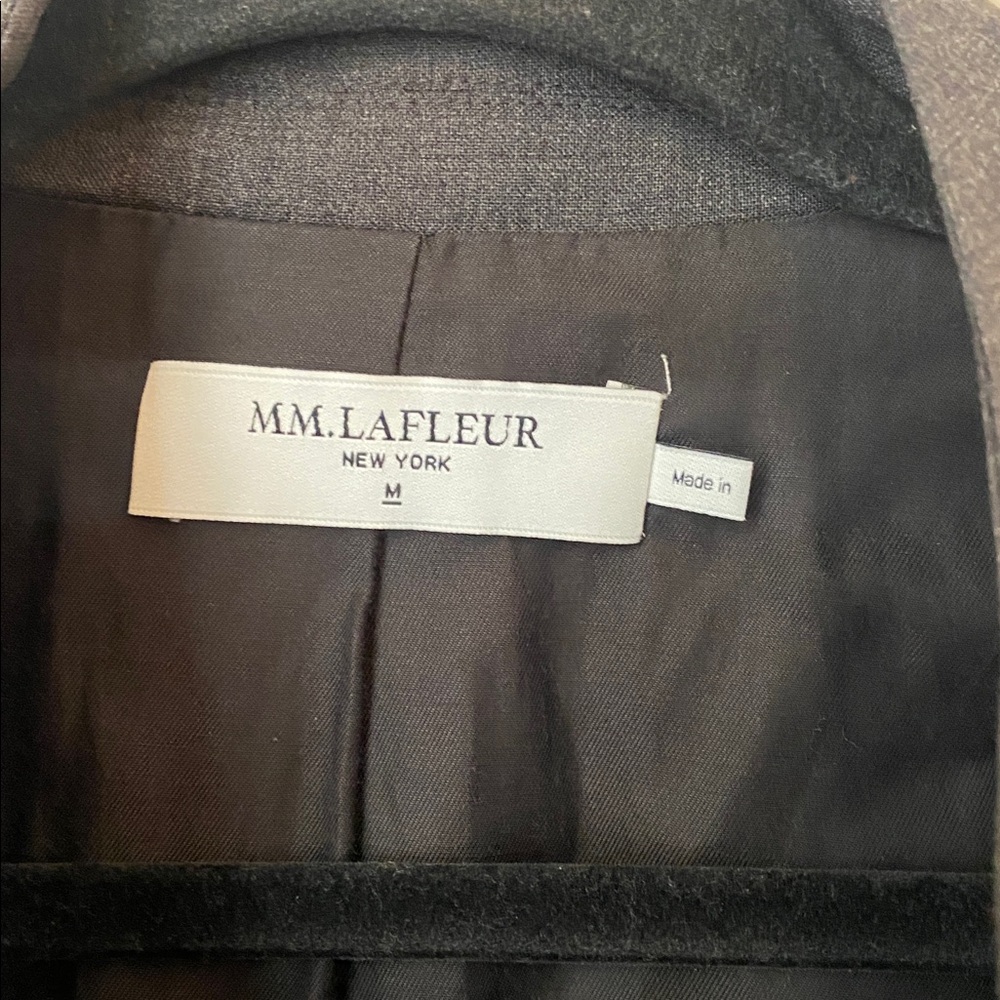 M.M.LaFleur Oliver Jacket Gray Open Front Blazer Size M Wool - Picture 4 of 7
